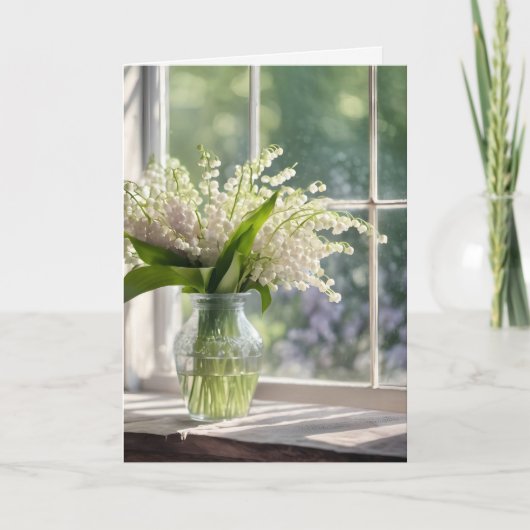 Beileid Lily of the Valley Bouquet Karte (Vorderseite)