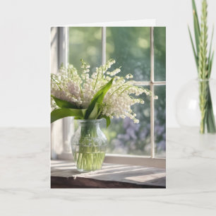 Beileid Lily of the Valley Bouquet Karte