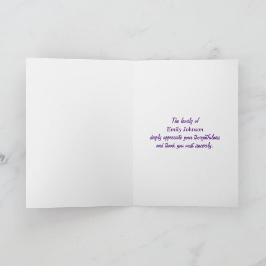 Beileid Lily of the Valley mit Schmetterling Karte (Innenseite)