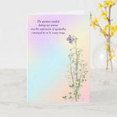 Beileid Lily of the Valley mit Schmetterling Karte (Gelbe Blume)