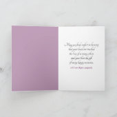 Beileid Lily of The Valley und Lilac Bouquet Karte (Innenseite)