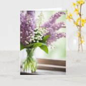 Beileid Lily of The Valley und Lilac Bouquet Karte (Gelbe Blume)
