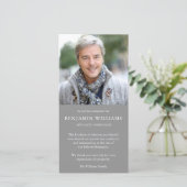 Beileid Loss Foto Gray Beerdigung Danke Karten (Stehend Vorderseite)