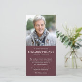 Beileid Loss Foto Merlot Beerdigung Danke Karten (Stehend Vorderseite)