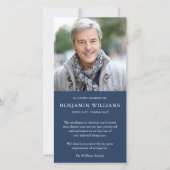 Beileid Loss Foto Navy Beerdigung Danke Karten (Vorderseite)