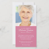 Beileid Loss Foto Rose Beerdigung Dankeschön Karte (Vorderseite)