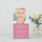 Beileid Loss Foto Rose Beerdigung Dankeschön Karte (Stehend Vorderseite)