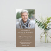 Beileid Loss Foto Rustikale Beerdigung Danke Karte (Stehend Vorderseite)