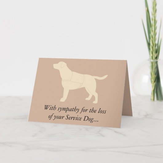 Beileid Loss Service Hund Gelbes Labrador Karte (Vorderseite)