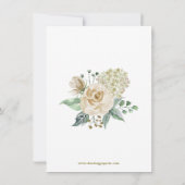 Beileid Love Memory Creme floral DANK Dankeskarte (Rückseite)