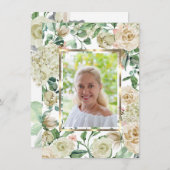 Beileid Love Memory Floral DANK IHNEN Foto Dankeskarte (Vorne/Hinten)