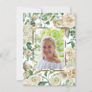 Beileid Love Memory Floral DANK IHNEN Foto Dankeskarte