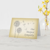 Beileid - Lüftungskarte Karte (Gelbe Blume)