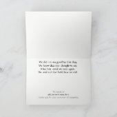 Beileid Mahalo aus der Familie Dankeskarte (Innenseite)