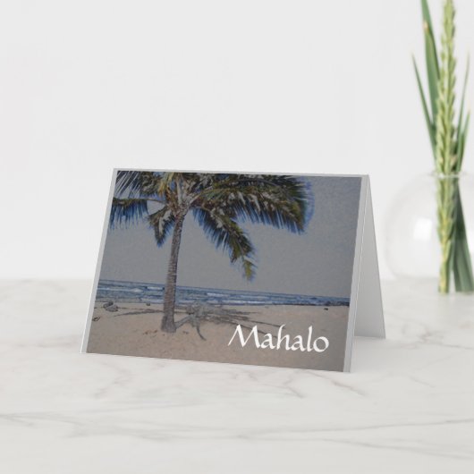 Beileid Mahalo aus der Familie Dankeskarte (Vorderseite)