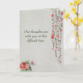 Beileid-Meldung Wasserfarbige Blume Karte (Gelbe Blume)