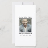 Beileid Memorial DANK YOU White Orchions | FOTO Dankeskarte (Rückseite)