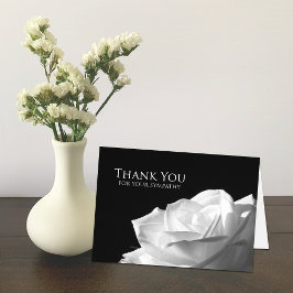 Beileid Memorial Danke Note Card — Rose