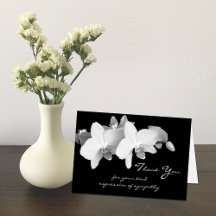Beileid Memorial Danke Notiz Card — Orchideen