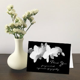 Beileid Memorial Danke Notiz Card — Orchideen