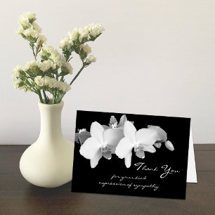 Beileid Memorial Danke Notiz Card — Orchideen