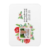 Beileid Memorial FOTO Bereavement Loss Rose Magnet (Vertikal)