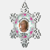 Beileid Memorial in Love Memory [anpassen] Schneeflocken Zinn-Ornament (Rechts)