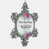 Beileid Memorial in Love Memory [anpassen] Schneeflocken Zinn-Ornament (Links)