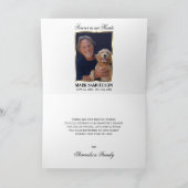 Beileid Memorial Religious Cross White Gold Dankeskarte (Innenseite)