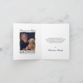 Beileid Memorial Religious Cross White Gold FOTO Dankeskarte (Innenseite)