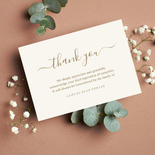 Beileid Memorial Vielen Dank Dankeskarte