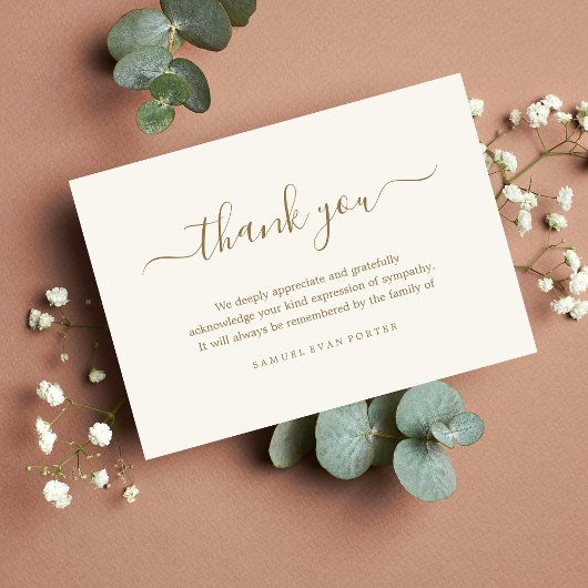 Beileid Memorial Vielen Dank Dankeskarte