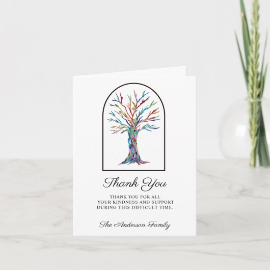 Beileid Memorial Vielen Dank Foto-Karte Dankeskarte (Vorderseite)