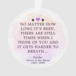 Beileid-Memorial-Zitat-Foto halten Ornament