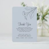 Beileid-Memory-Blume Dankeskarte (Stehend Vorderseite)