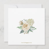 Beileid Memory Creme floral DANKE (Rückseite)