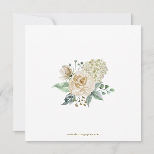 Beileid Memory Creme floral DANKE (Rückseite)