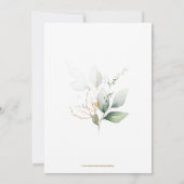 Beileid Memory Greenery Gold Blätter DANKEN Dankeskarte (Rückseite)