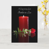 Beileid mit Candle und Rose Karte (Gelbe Blume)
