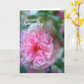 Beileid mit dem Foto von Heartfelt Hollyhock Karte (Gelbe Blume)