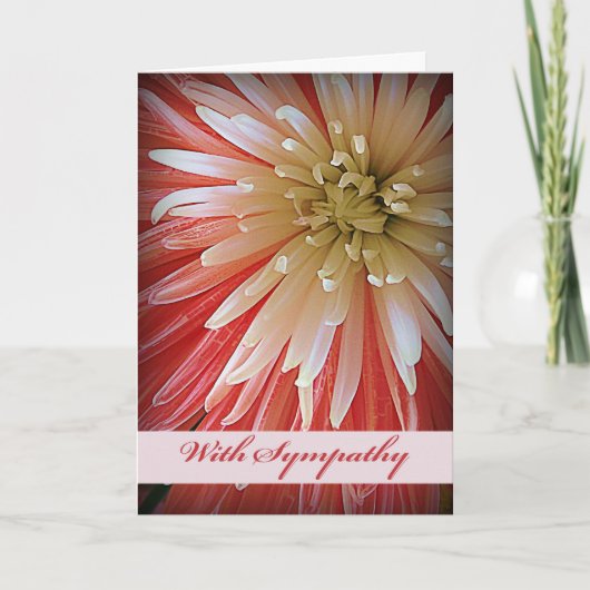 Beileid mit Fuji Mum in Rosa und Weiß Karte (Vorderseite)