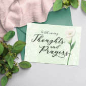 Beileid mit Gekümmert Gedanken und Gebetskarte Karte