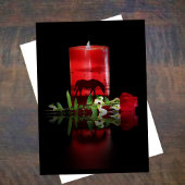 Beileid mit Lit-Gedächtniskerze Karte