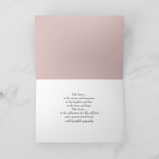 Beileid mit Regentropfen Karte (Innenseite)