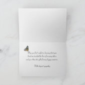 Beileid mit Schmetterling in Blume Karte (Innenseite)