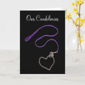 Beileid mit Verlust Lila Leine Karte (Gelbe Blume)