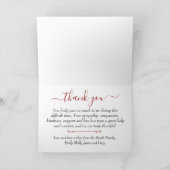 Beileid, Mitgefühl....Deine Geschenke sind wichtig Dankeskarte (Innenseite)