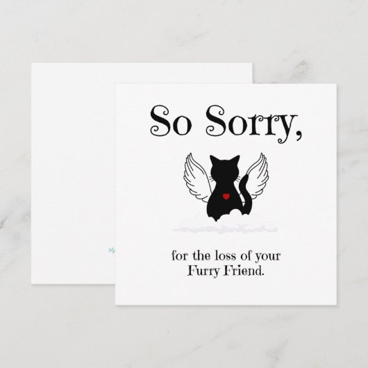 Beileid Mitteilungskarte (Vorne/Hinten)