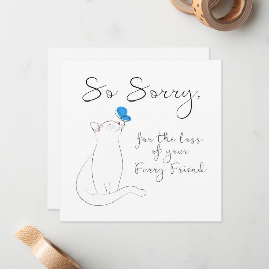 Beileid Mitteilungskarte (Vorderseite/Rückseite Beispiel)