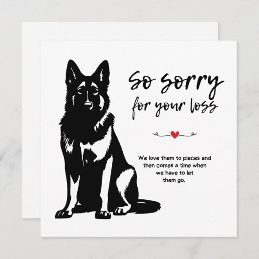 Beileid Mitteilungskarte (Vorne/Hinten)